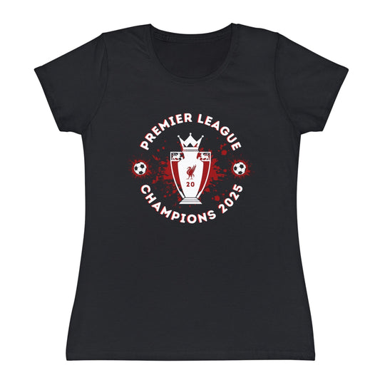 Liverpool 2025 Champions Ladies Black T-Shirt