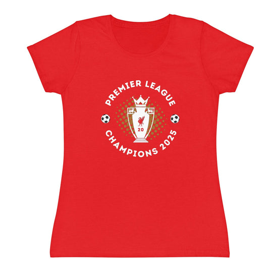 Liverpool 2025 Champions Ladies Red T-Shirt