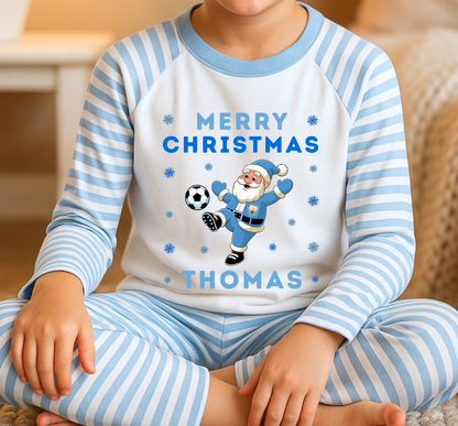 Kids Personalised Man City Pyjamas