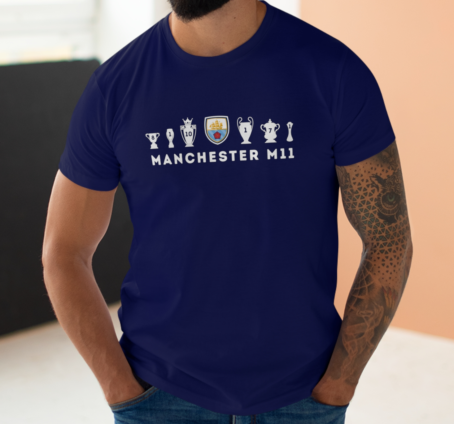Man City Trophies - Manchester M11 - Mens T-Shirt