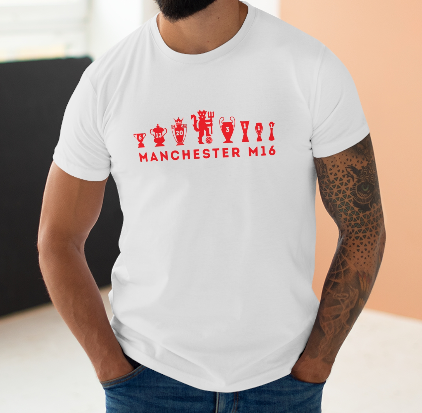 Man United Trophies - Manchester M16 - Mens T-Shirt