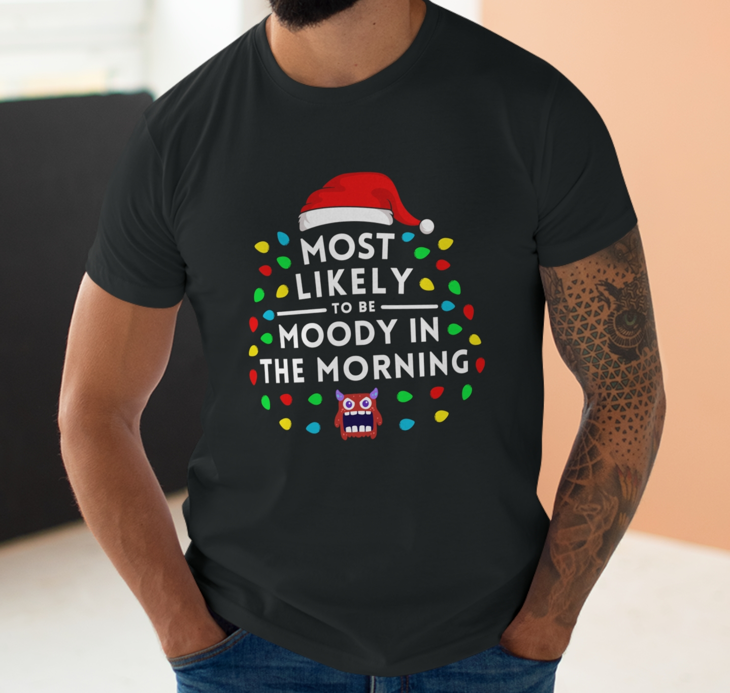 Most Likely To Be Moody In The Morning Christmas T-Shirt