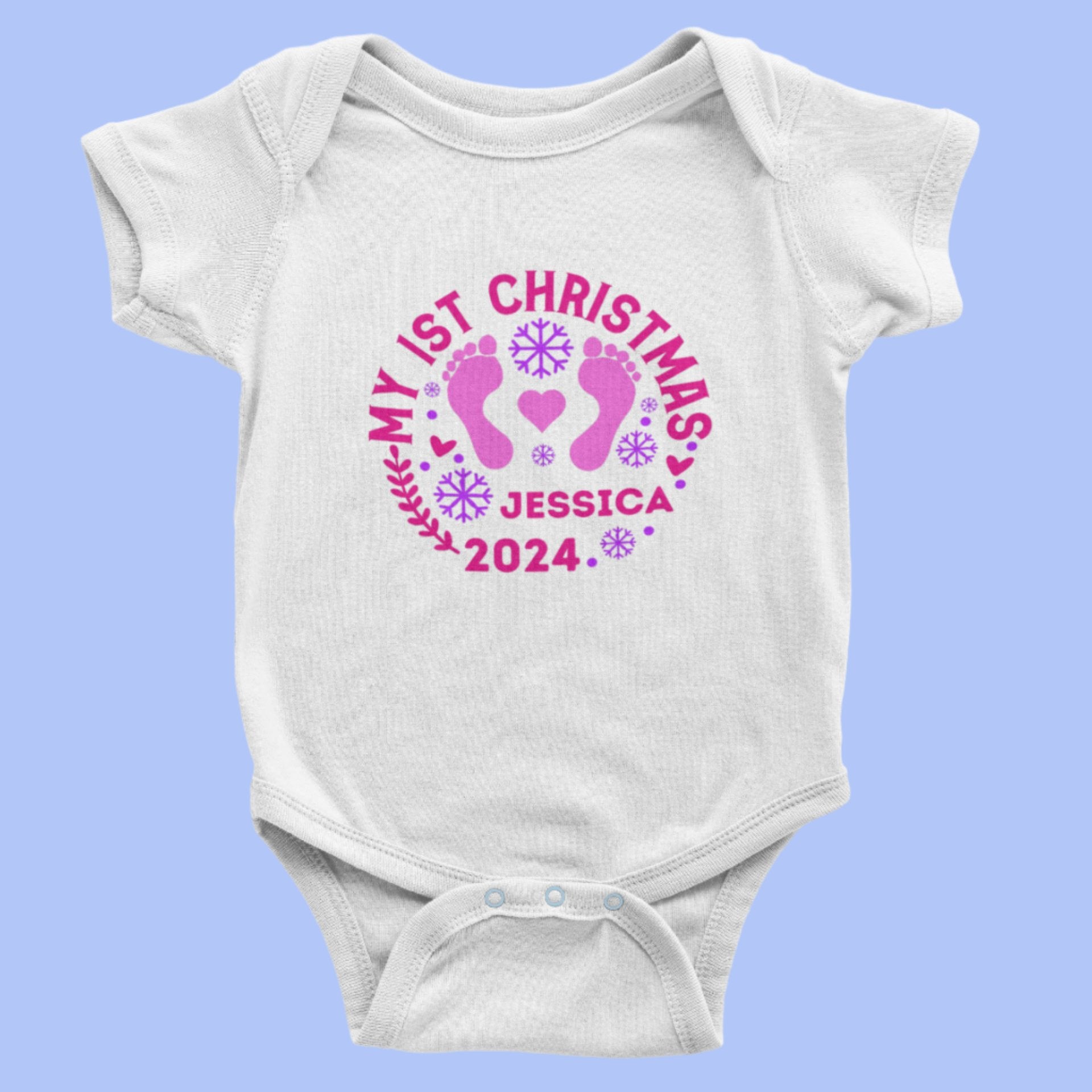 My First Christmas Personalised Baby Vest