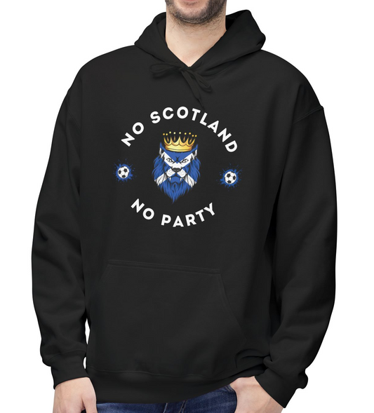 No Scotland No Party - World Cup 2026 - Mens Hoodie - Full Front Design