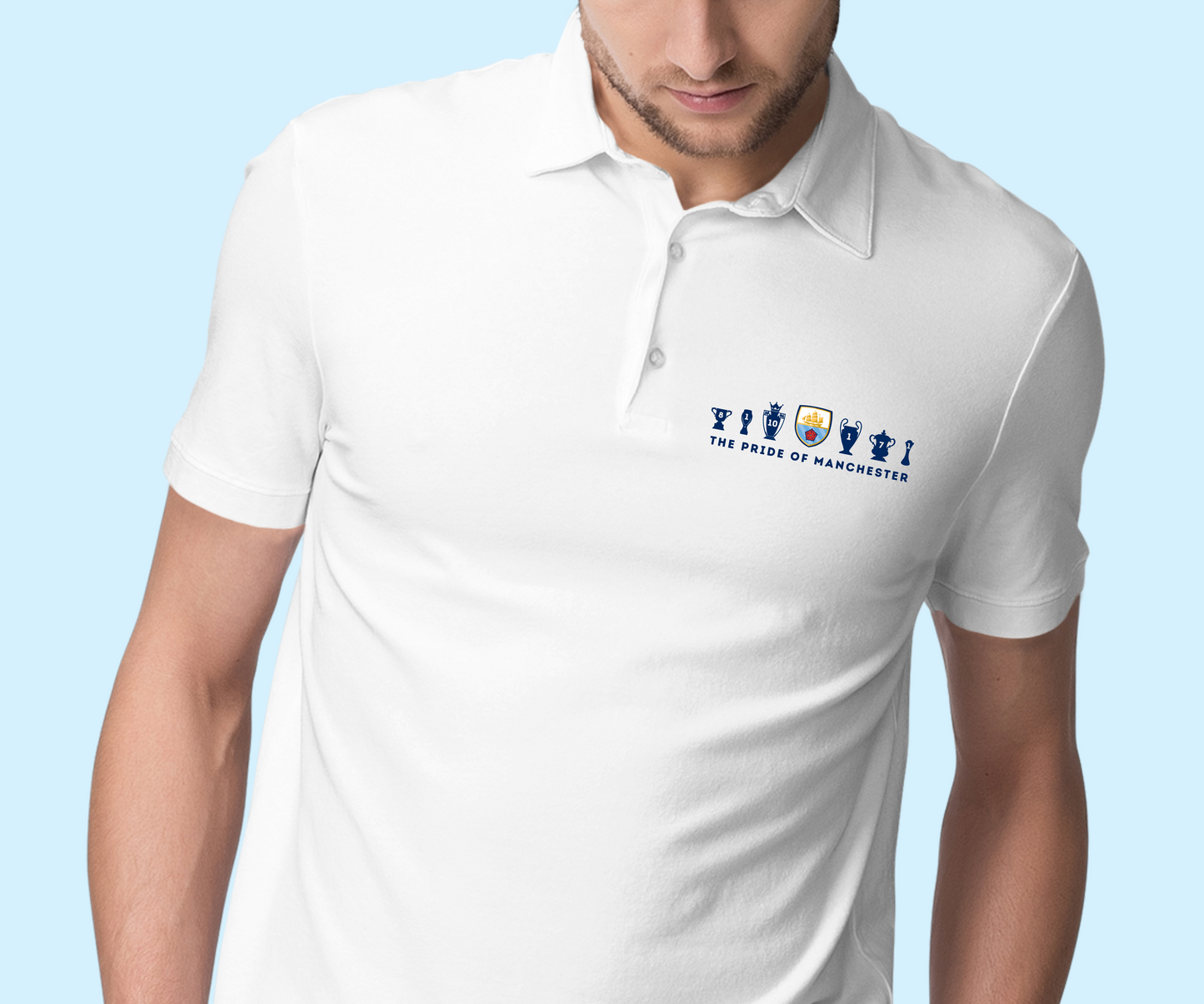 Man City Trophies - The Pride of Manchester - Mens Polo Shirt