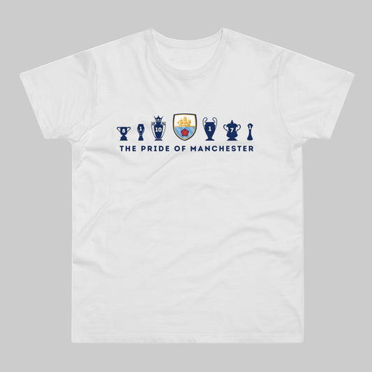Man City Trophies - The Pride of Manchester - Mens T-Shirt