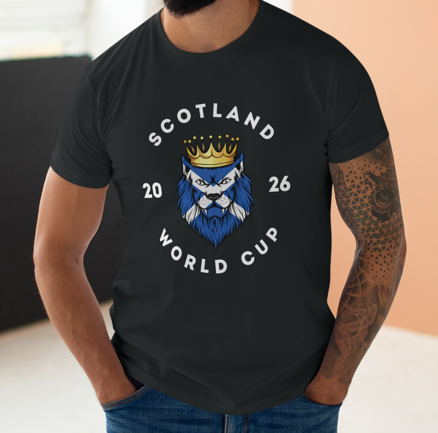 Scotland Lion - World Cup 2026 - Mens Crew Neck T-Shirt