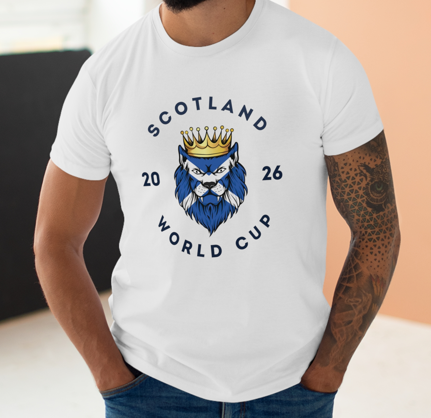 Scotland Lion - World Cup 2026 - Mens Crew Neck T-Shirt