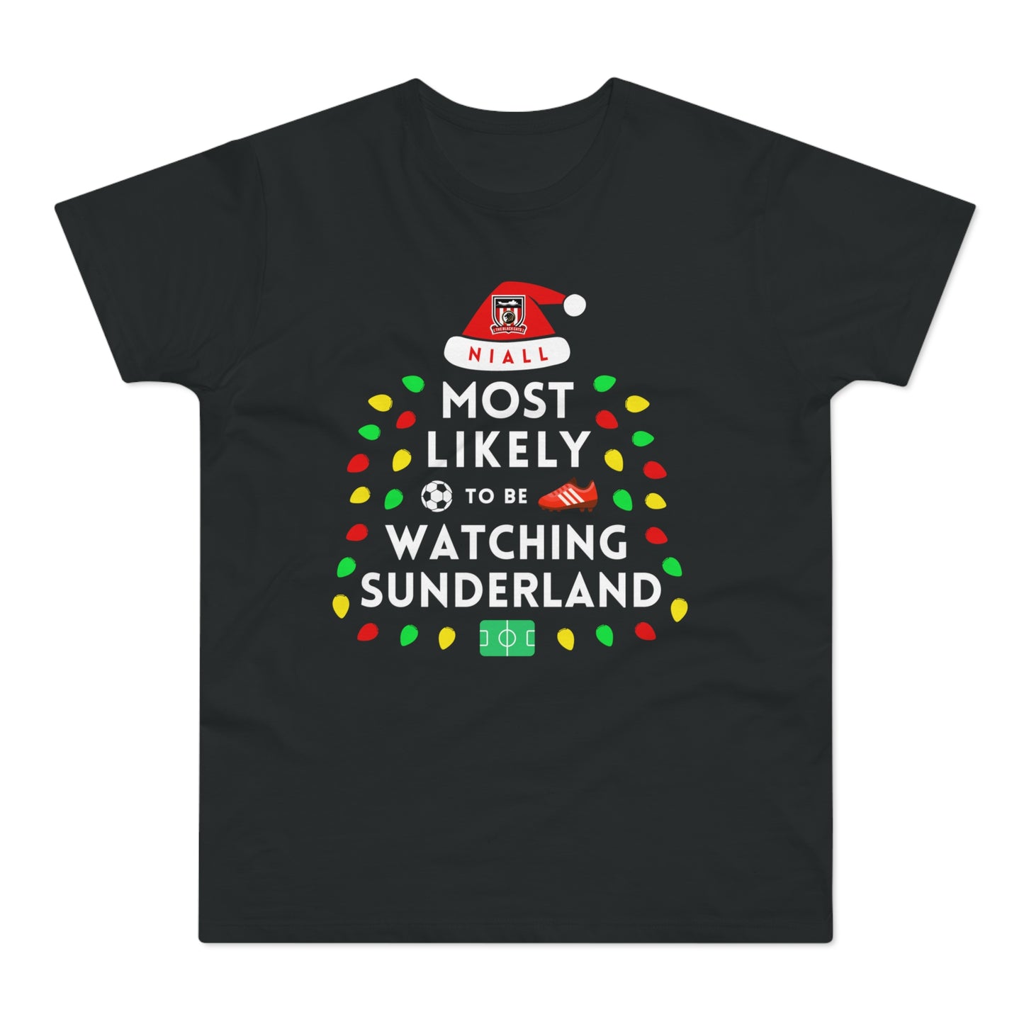 Most Likely To Be Watching Sunderland Personalised Christmas T-Shirt