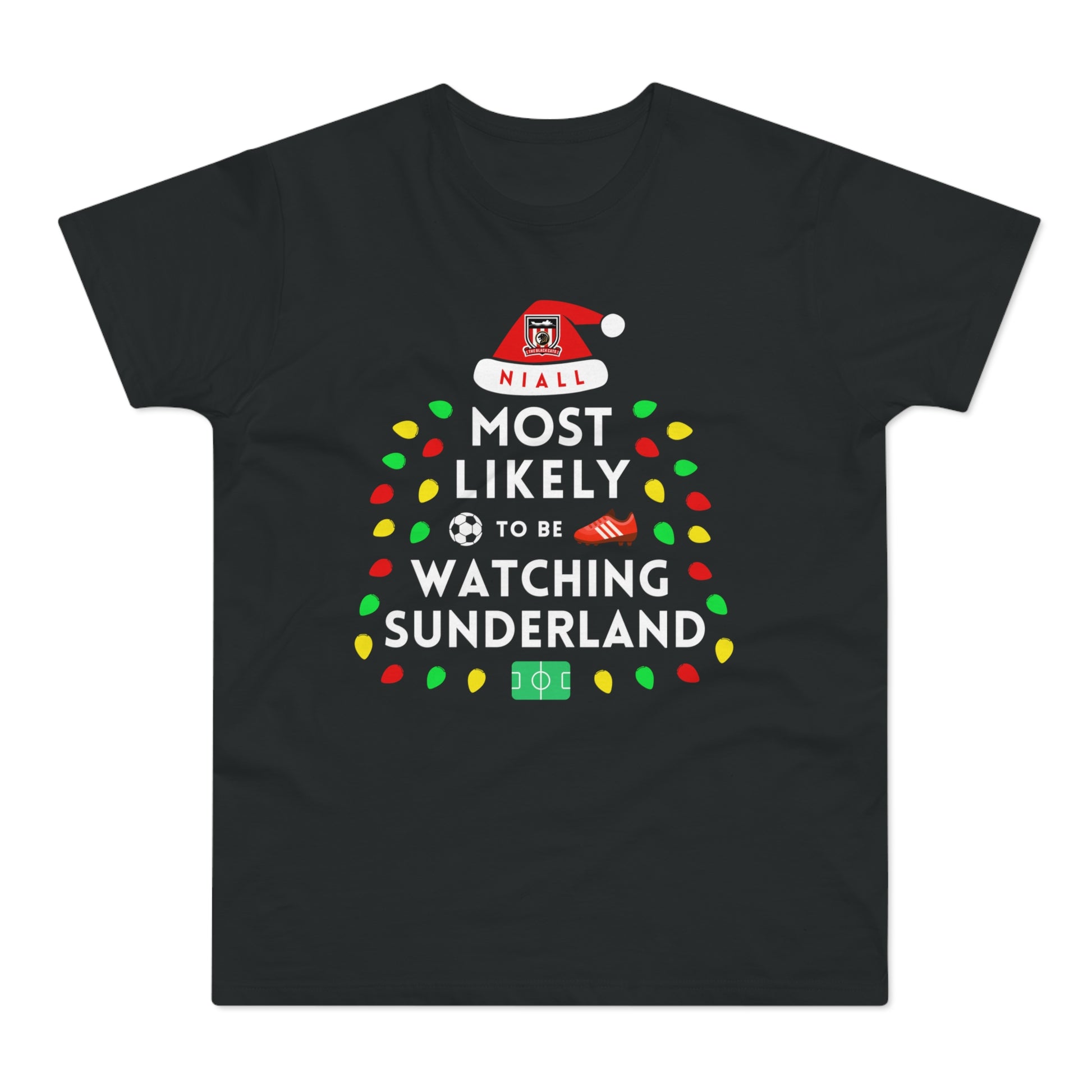 Most Likely To Be Watching Sunderland Personalised Christmas T-Shirt