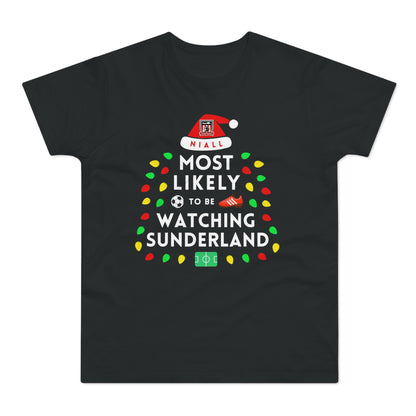 Most Likely To Be Watching Sunderland Personalised Christmas T-Shirt